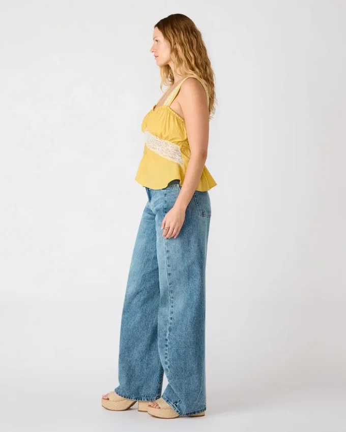 Cinthia-top i gylden lime