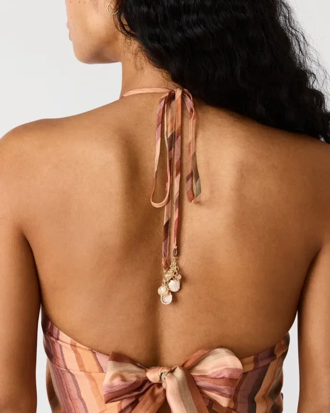 Dalina-kjole med striper i flere farger