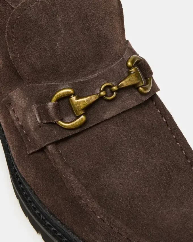 Deputy sjokoladebrun semsket skinn