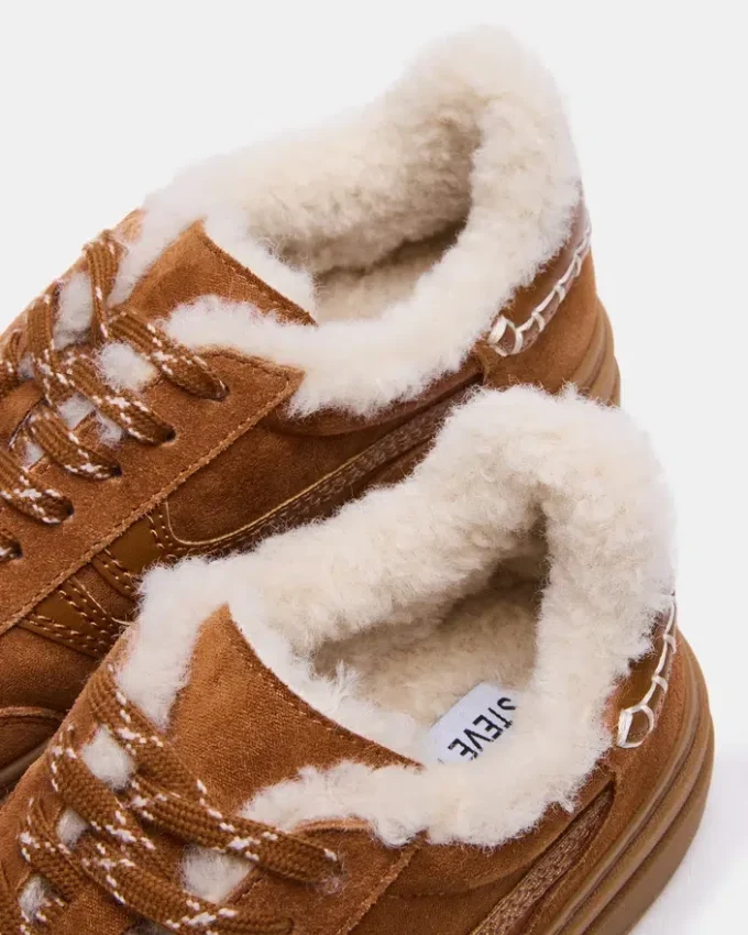 Dodge Faux Fur Chestnut Suede