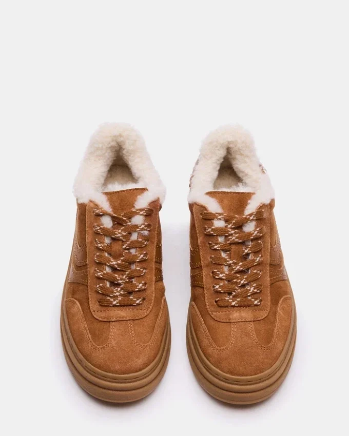 Dodge Faux Fur Chestnut Suede