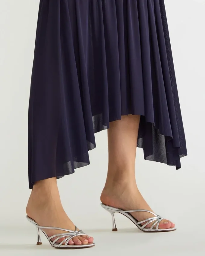 Edna sølvfarget skinn