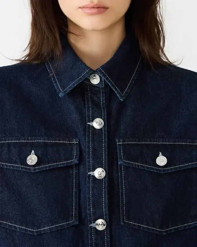 Eliana-top i bijoublå