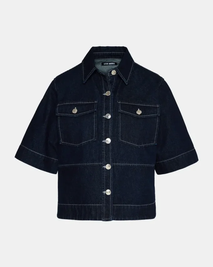 Eliana-top i bijoublå