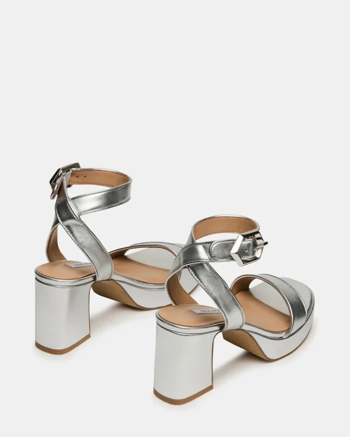 Elida sølvfarget skinn