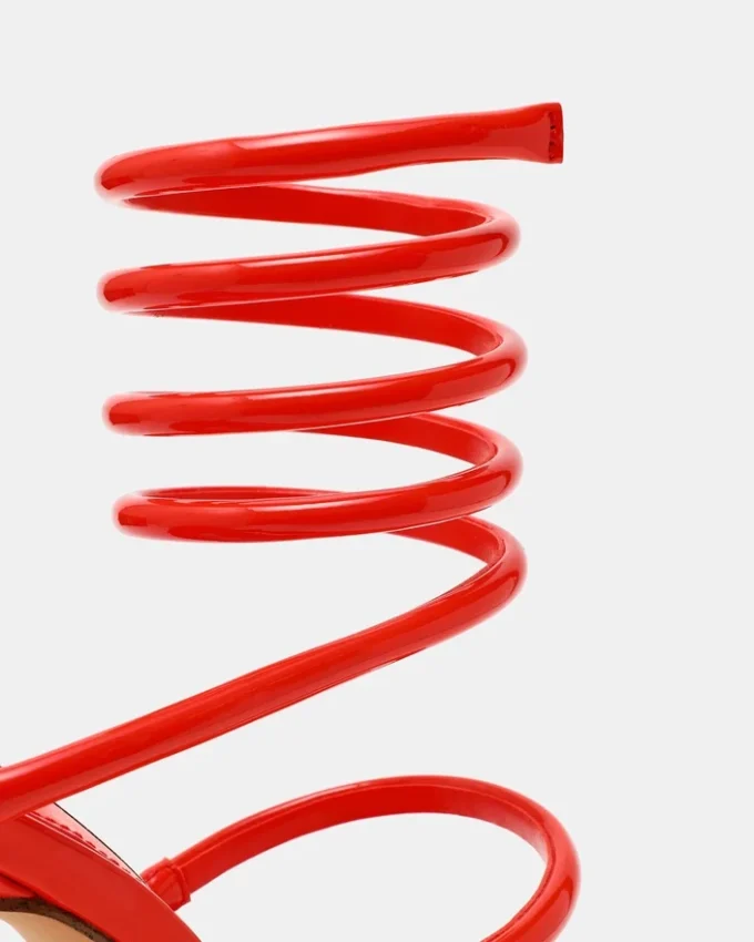 Exotica rød-oransje lakksko