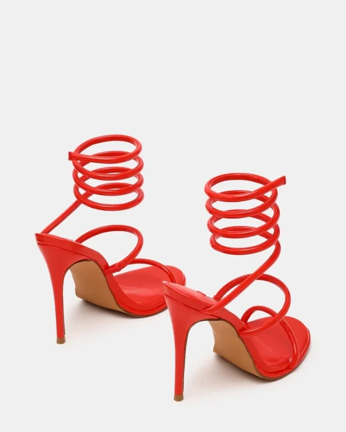 Exotica rød-oransje lakksko