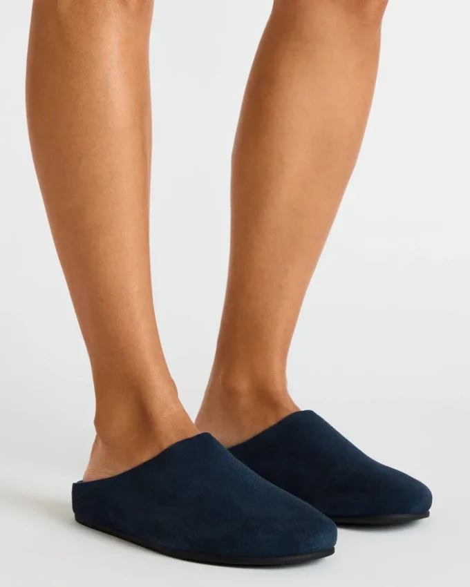 Fern Navy Suede