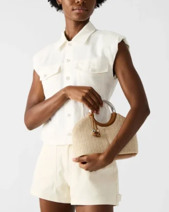 Geena stråveske, lys natur