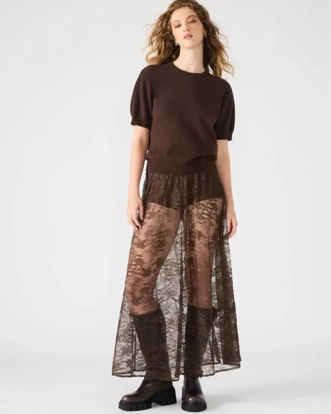 Gisela-skjørt mørk espresso