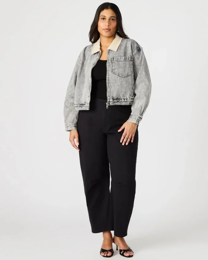 Glacia denimjakke, lysegrå