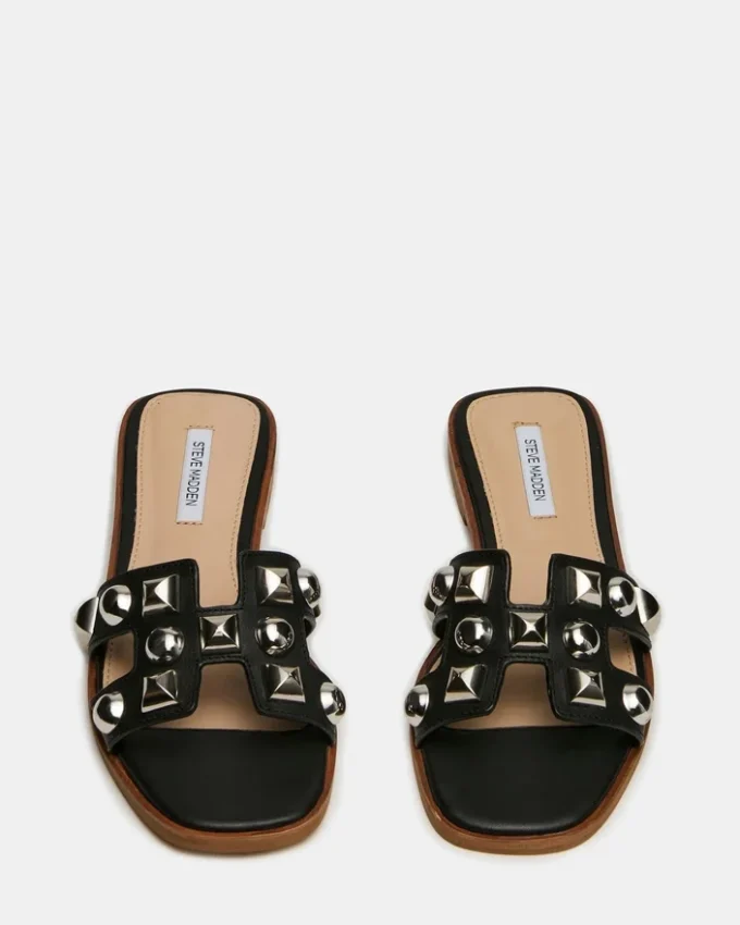 Hadyn Studs svart skinn