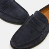 Huckle Navy-semsket skinn