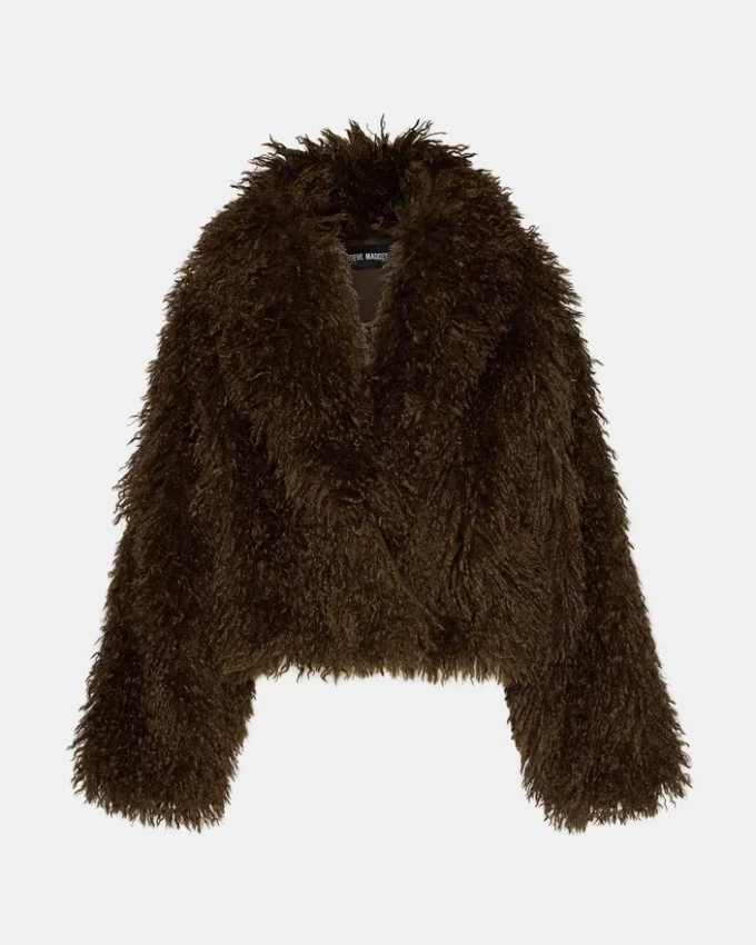 Inaya-kåpe i mørk espresso