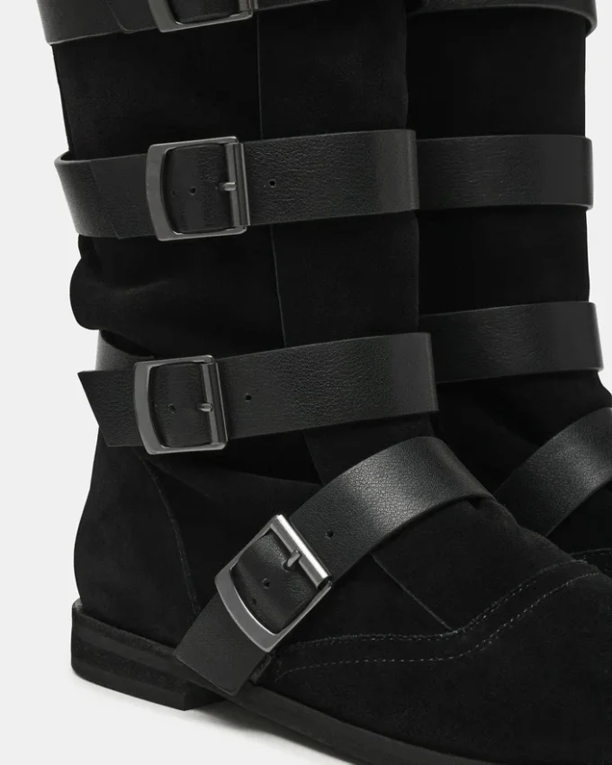 Indio svart semsket skinn