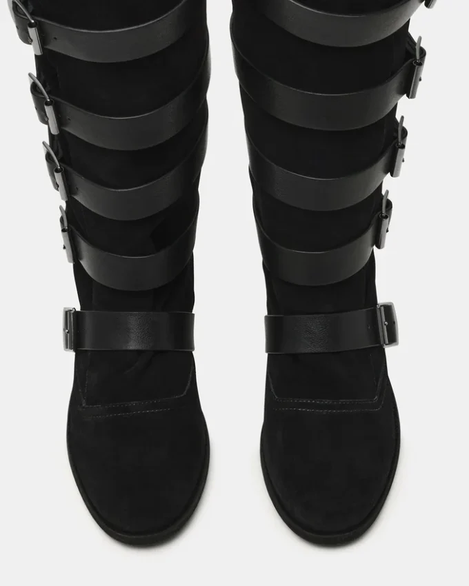 Indio svart semsket skinn