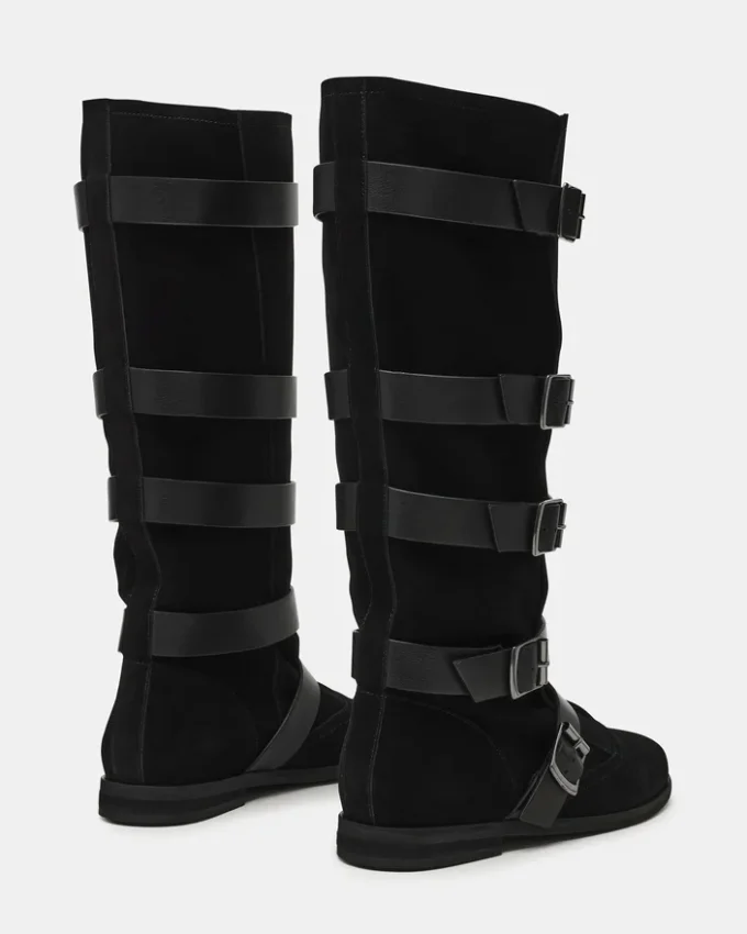 Indio svart semsket skinn