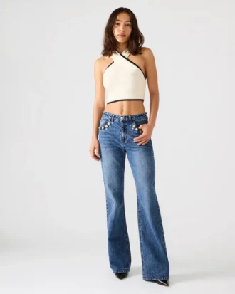 Irys Jean mørk marineblå