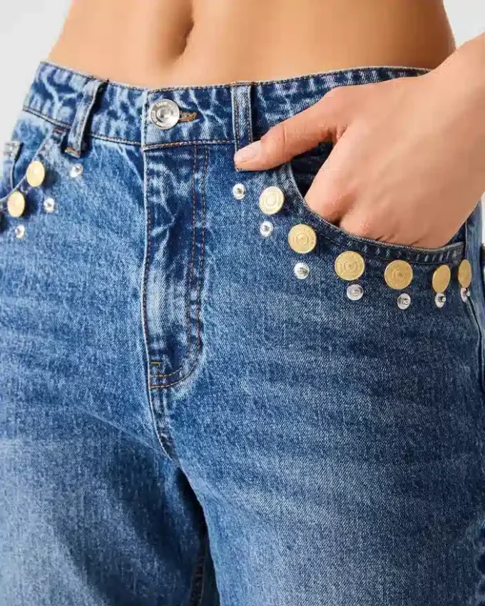 Irys Jean mørk marineblå