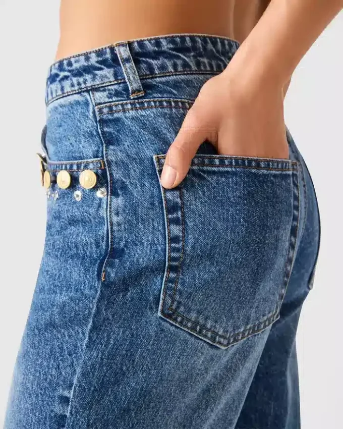 Irys Jean mørk marineblå