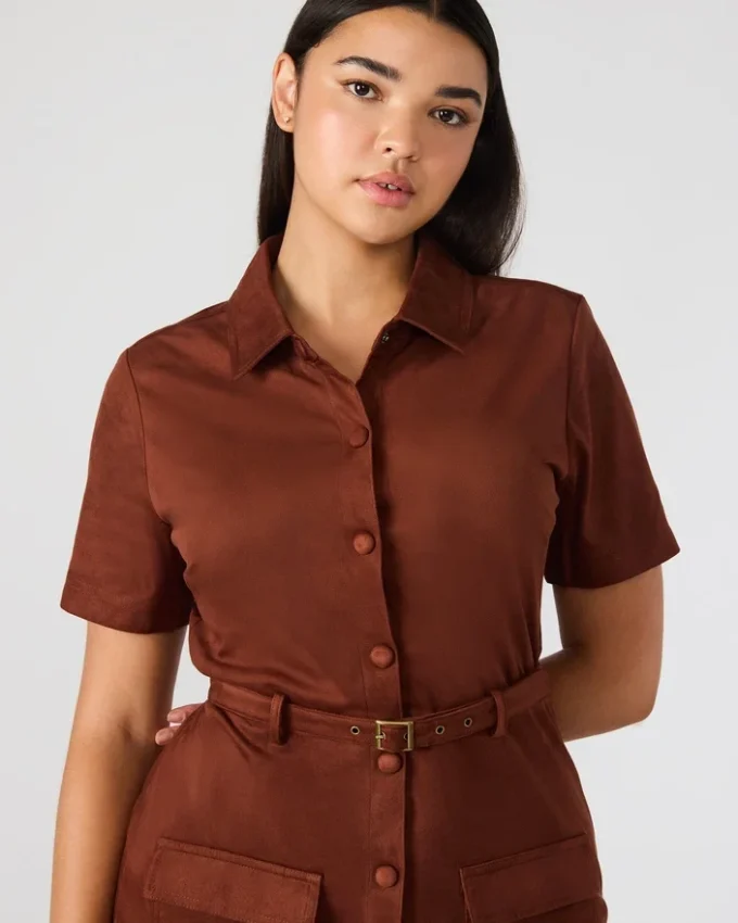 Joliana-kjole mørk fiken