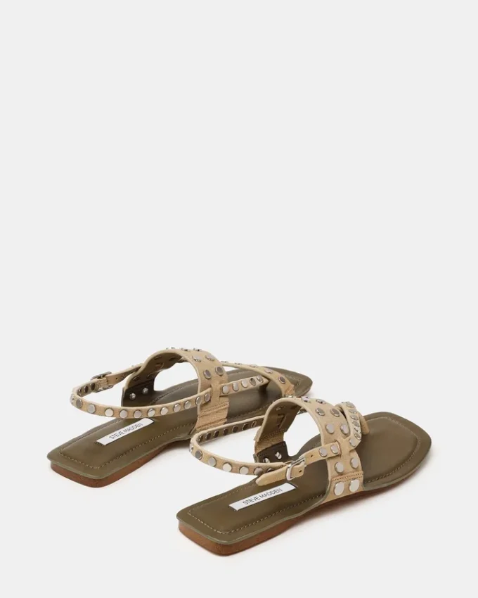 Kaeli taupe-farget semsket skinn