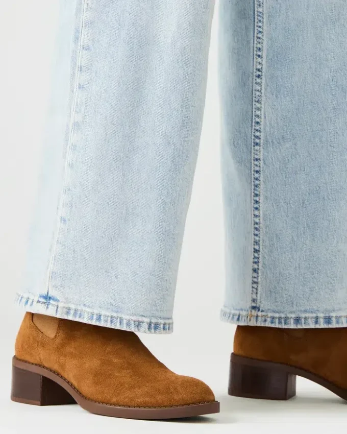 Kaplan kamel farget semsket skinn