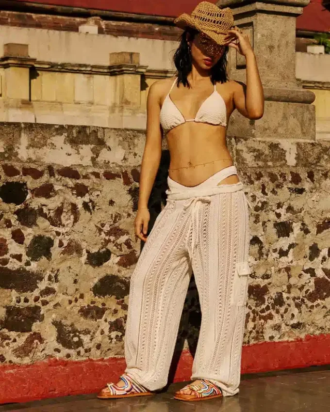 Heklet bikinitopp Pearl