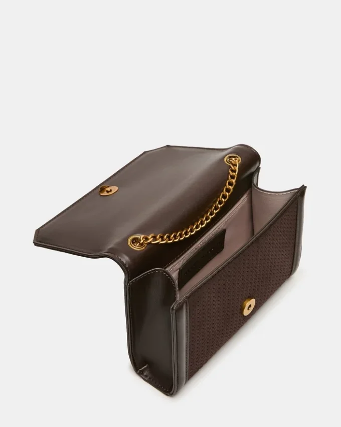 Larisa vevd veske, sjokoladebrun