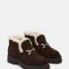 Leon Faux Fur Chocolate Brown Suede