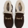 Leon Faux Fur Chocolate Brown Suede
