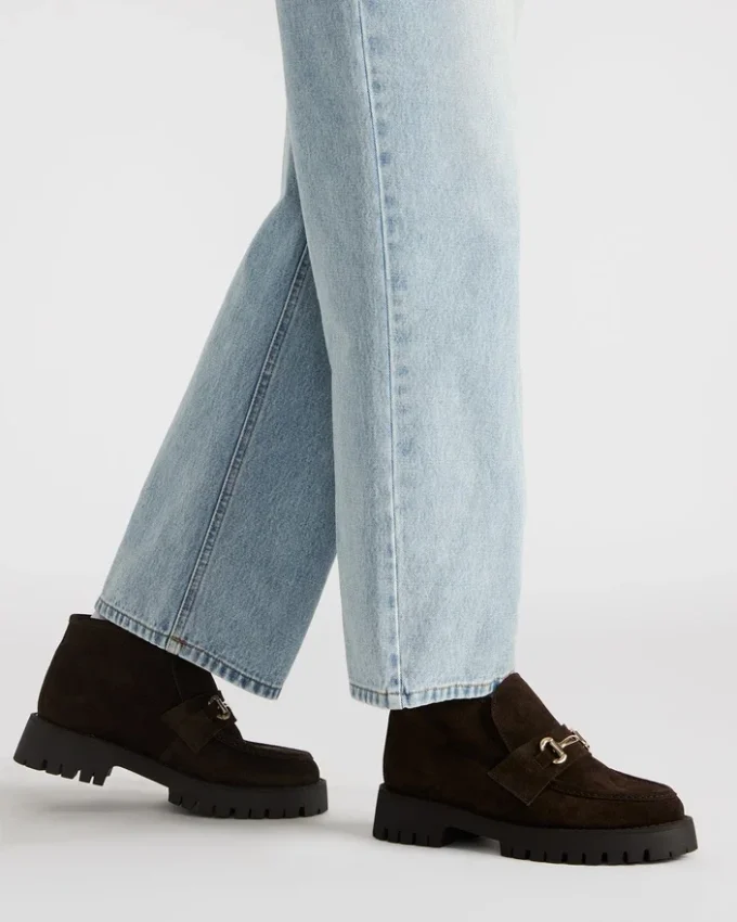 Leon sjokoladebrun ruskind