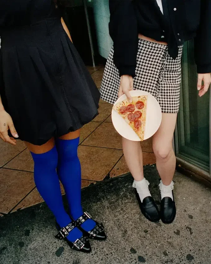 Leon-skjørt svart/hvitt