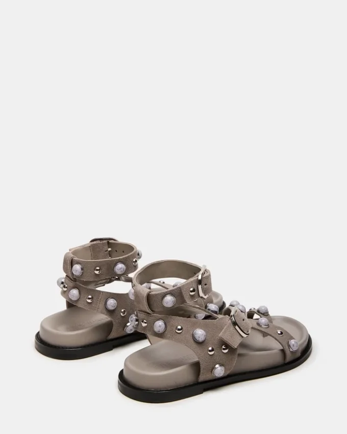 Linear grå semsket skinn