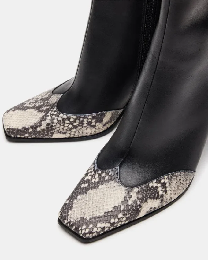 Lyle svart skinn med slangemønster