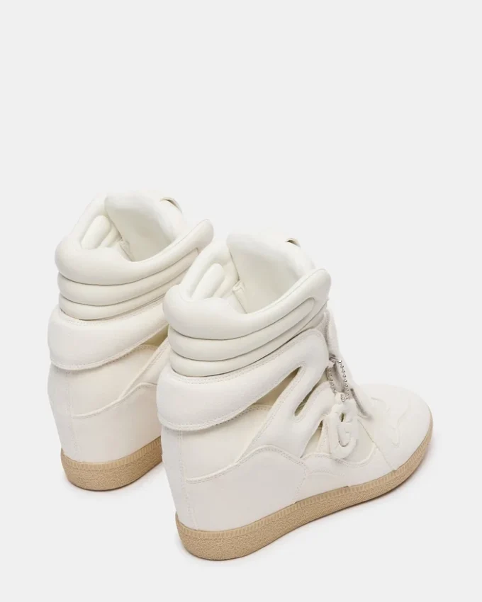 Mavis hvit semsket skinn