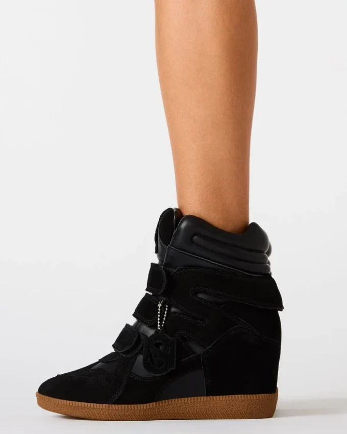 Mavis svart semsket skinn