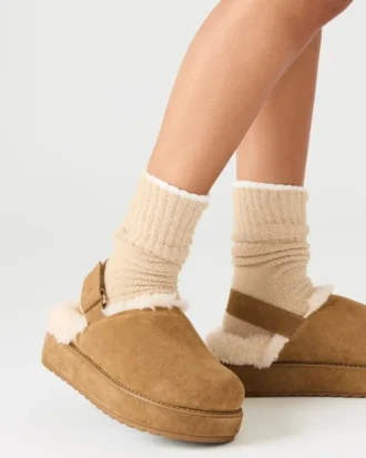 Mild fuskepels Cognac-semsket skinn