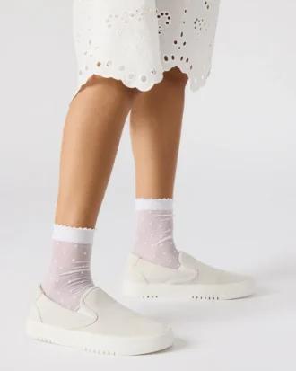 Murphy hvit semsket skinn