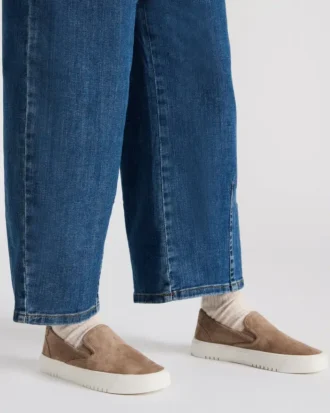 Murphy taupe-semsket skinn