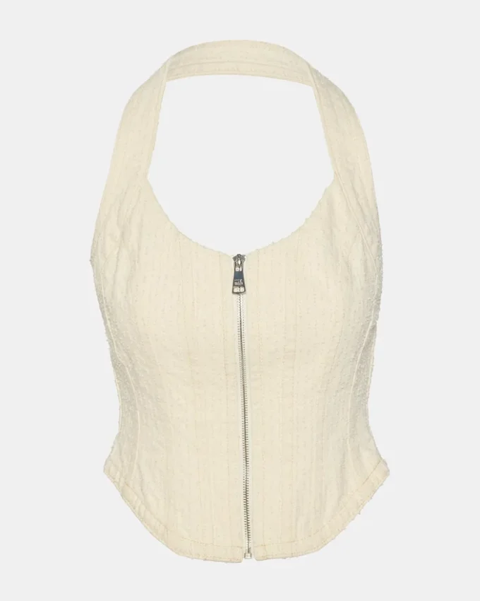 Natasha korsett-top i naturfarge