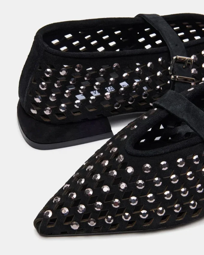 Nico svart semsket skinn