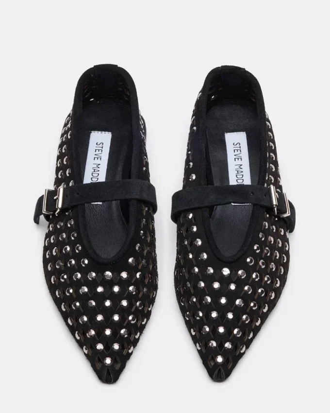 Nico svart semsket skinn