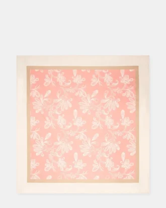 Paisley-satengskjerf i terrakotta