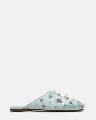 Pearson blå sateng med rhinestones