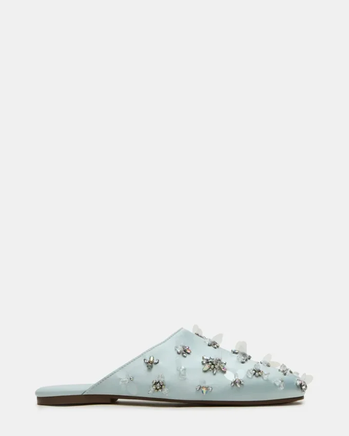 Pearson blå sateng med rhinestones