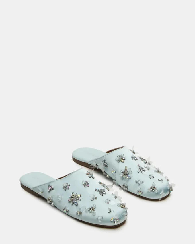 Pearson blå sateng med rhinestones