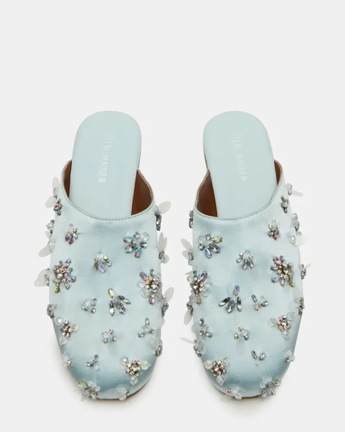 Pearson blå sateng med rhinestones