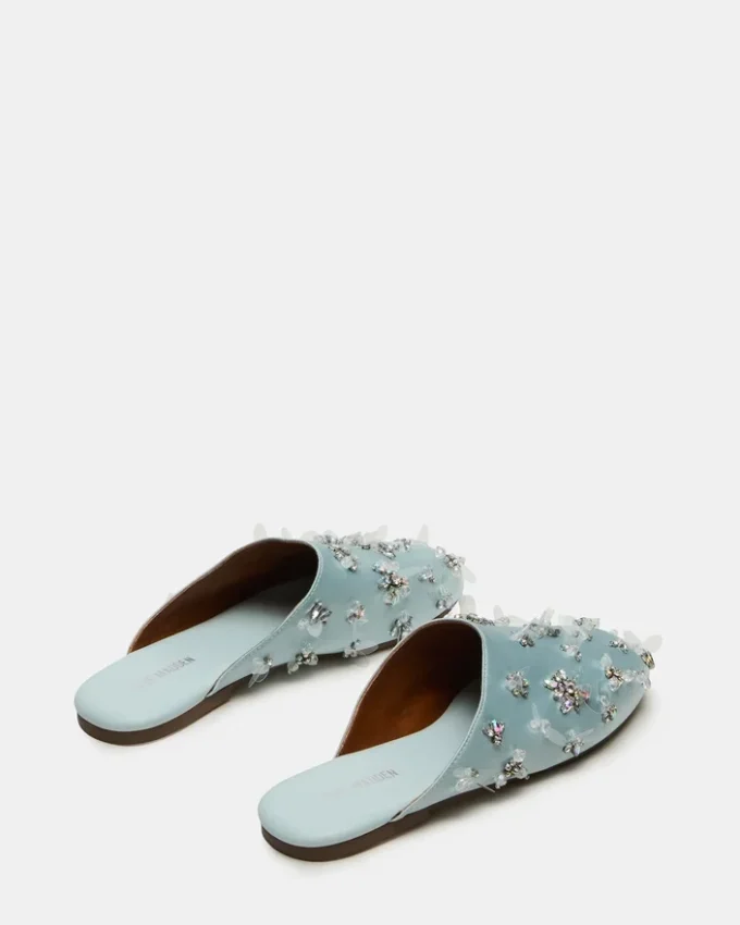 Pearson blå sateng med rhinestones