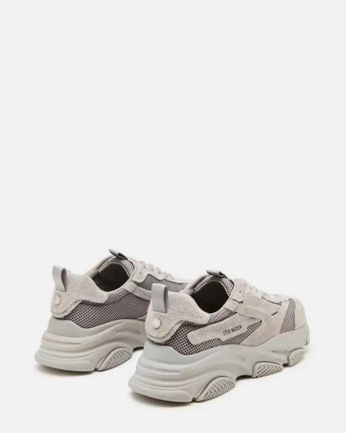 Possess grå semsket skinn